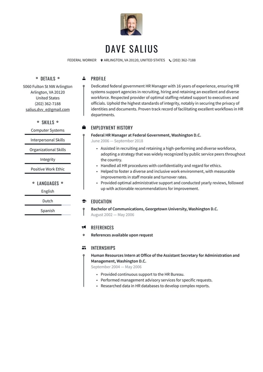 Sample Resume for Canadian Federal Government Job Federal Resume Examples & Writing Tips 2022 (free Guide) Â· Resume.io