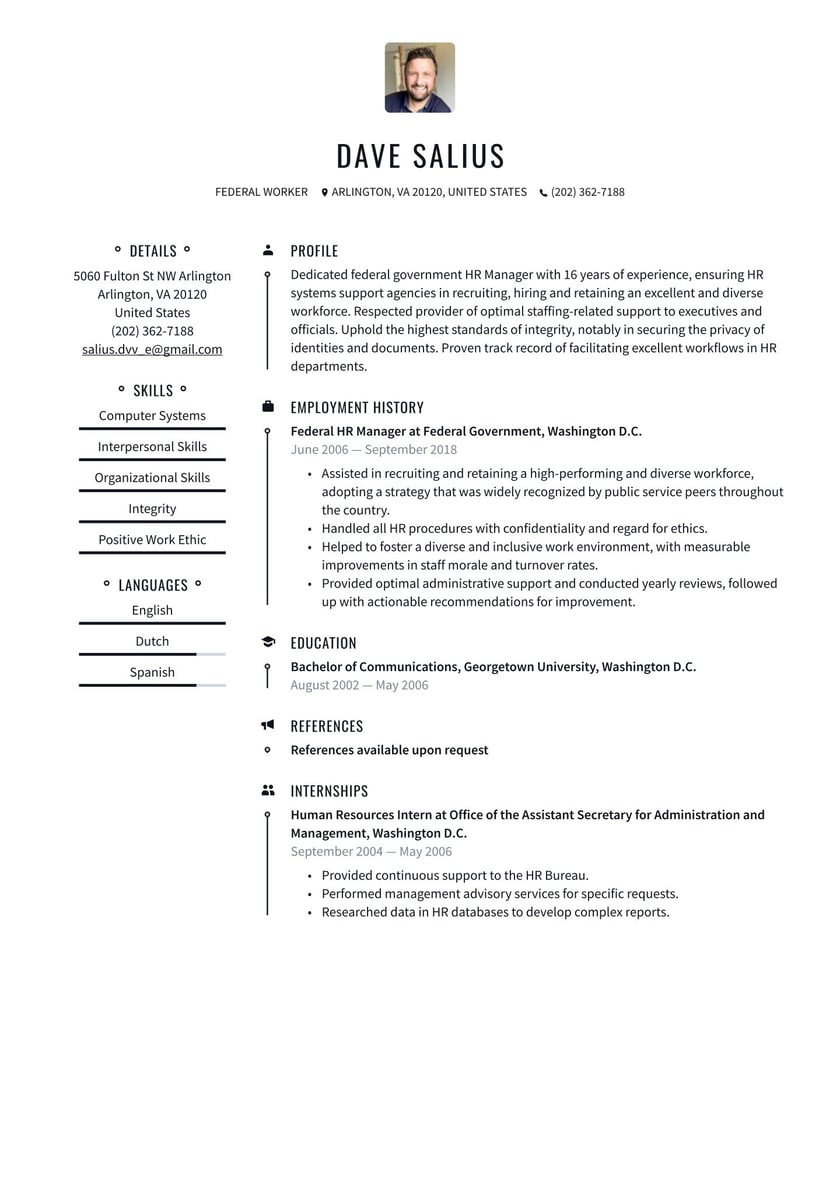 Sample Resume for Canadian Federal Government Job Federal Resume Examples & Writing Tips 2022 (free Guide) Â· Resume.io