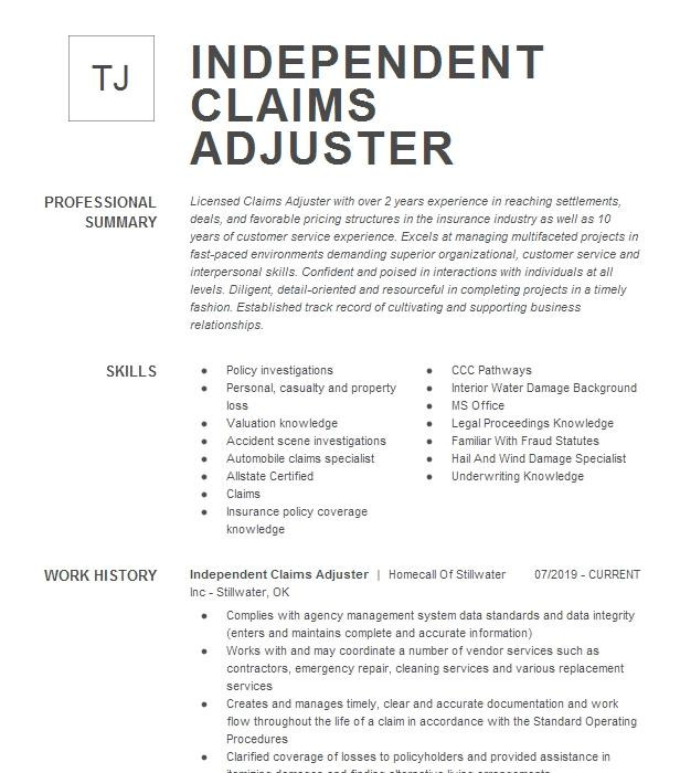 Sample Resume for Entry Level Claims Adjuster Entry Level Insurance Claims Adjuster Resume Sample Sample Resume for Entry Level Claims Adjuster Entry Level Insurance Claims Adjuster Resume Sample