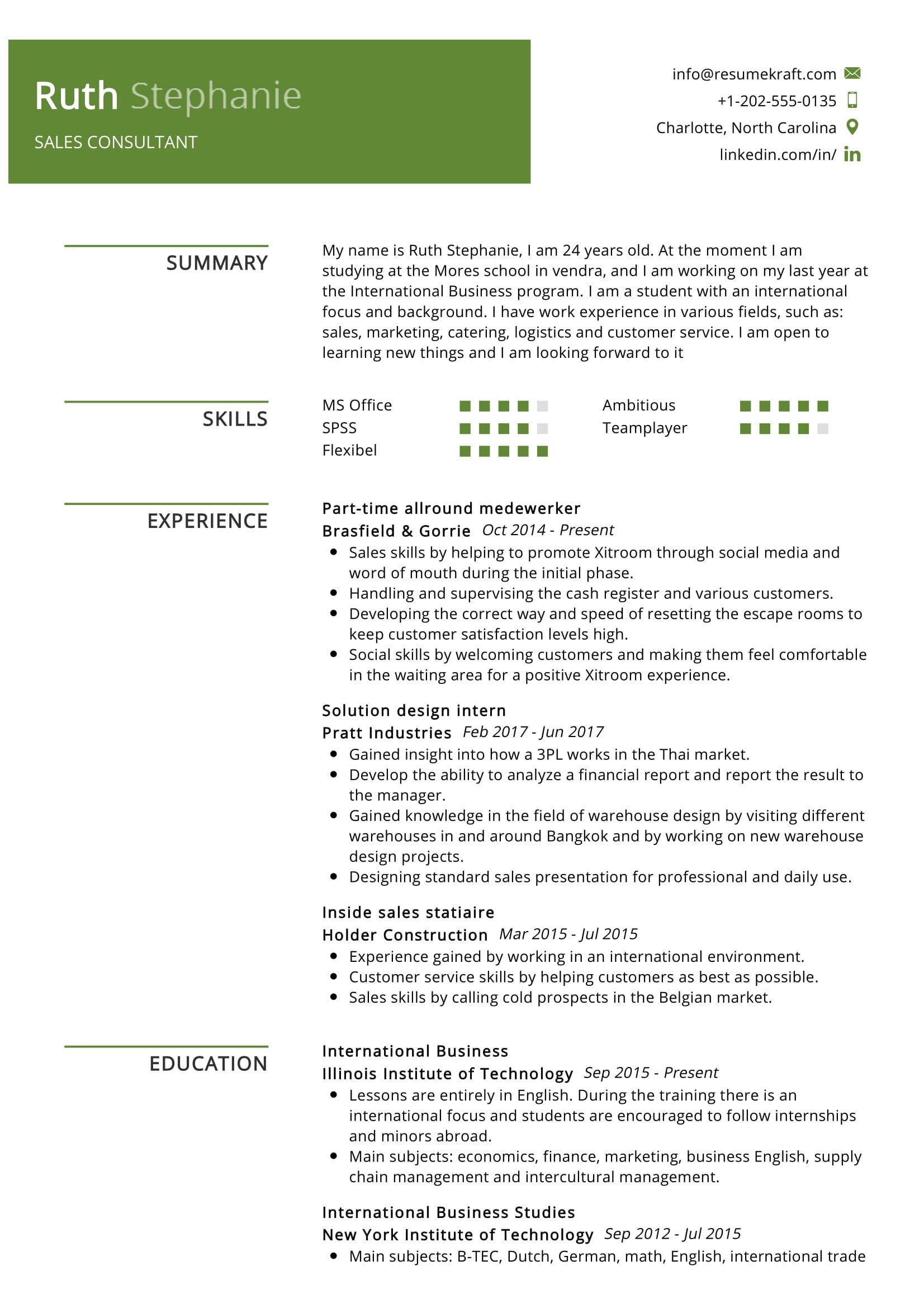 Sample Resume for Inside Sales Position Sales Consultant Resume Sample 2021 Writing Tips – Resumekraft
