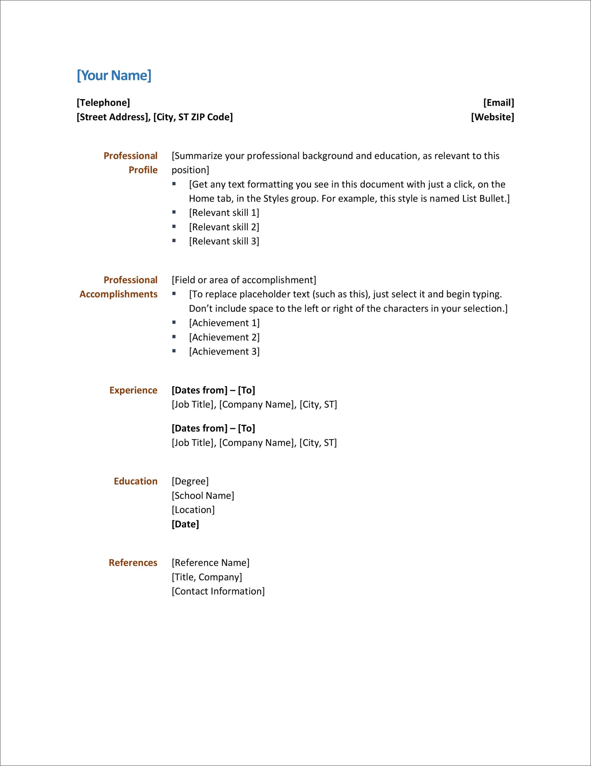 Sample Resume for Work Study In Design Office 45 Free Modern Resume / Cv Templates – Minimalist, Simple & Clean …