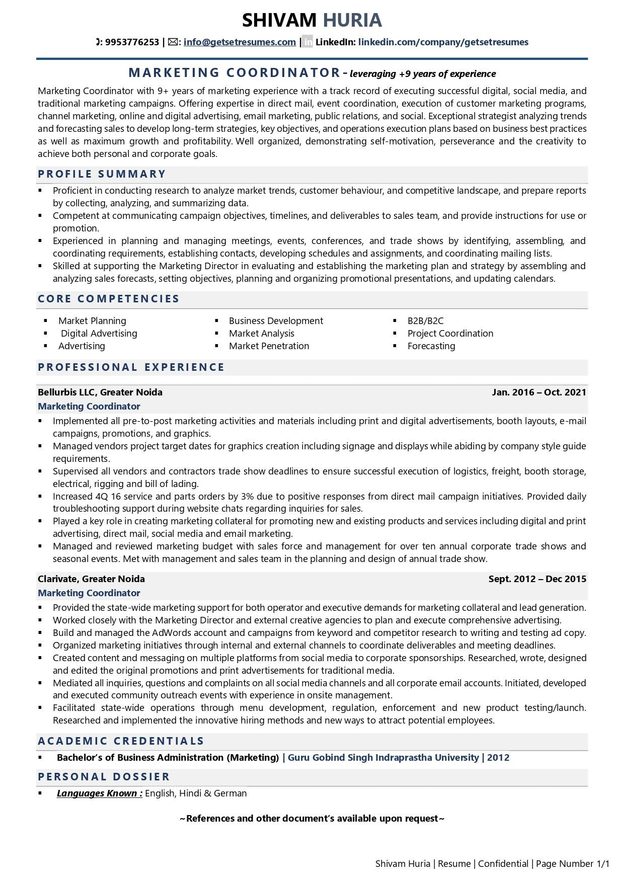 Sample Resume with References Upon Request Marketing Coordinator Resume Examples & Template (with Job Winning …