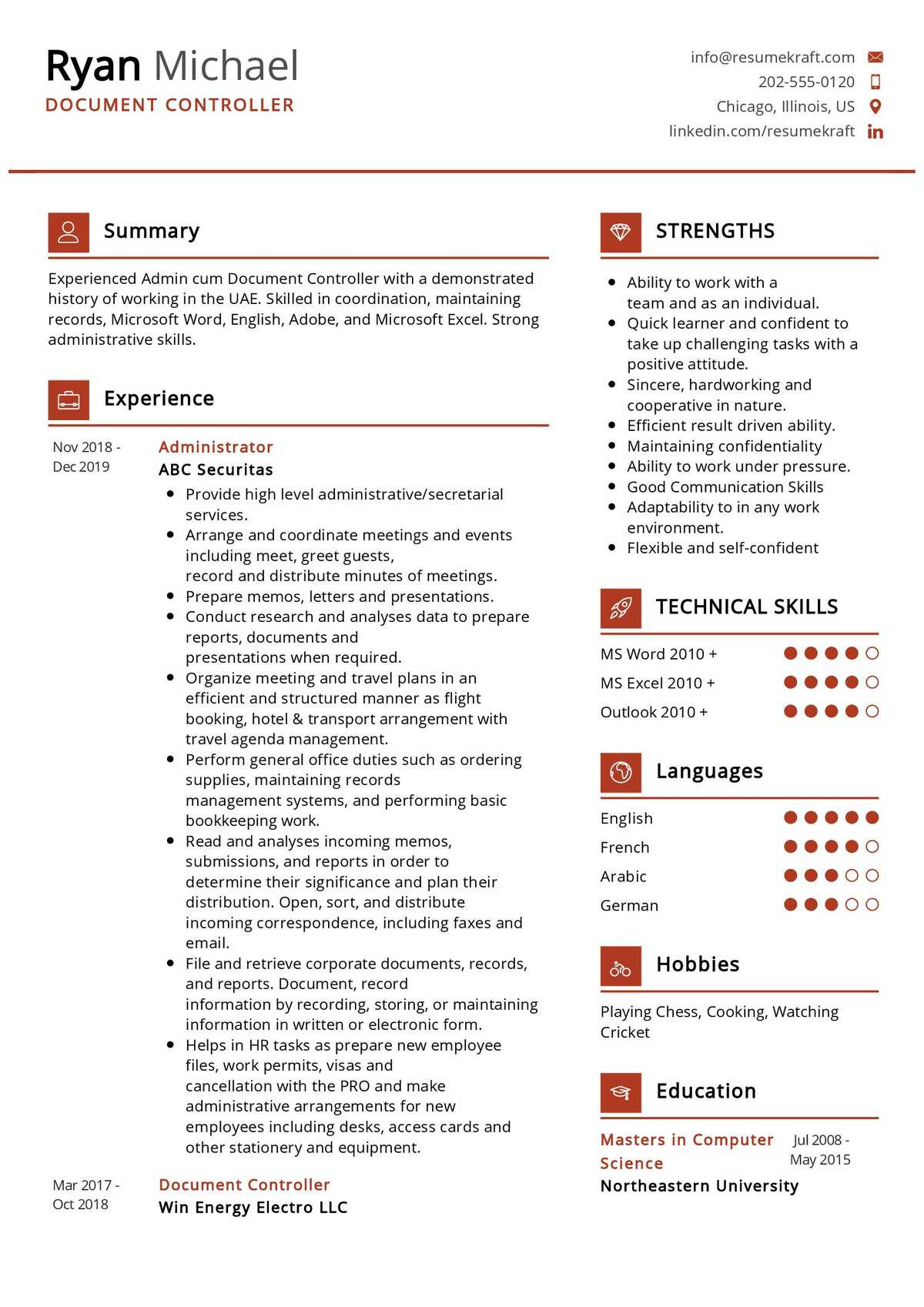 Sample Resume with Roles and Responsibilities Document Controller Resume Sample 2022 Writing Tips – Resumekraft
