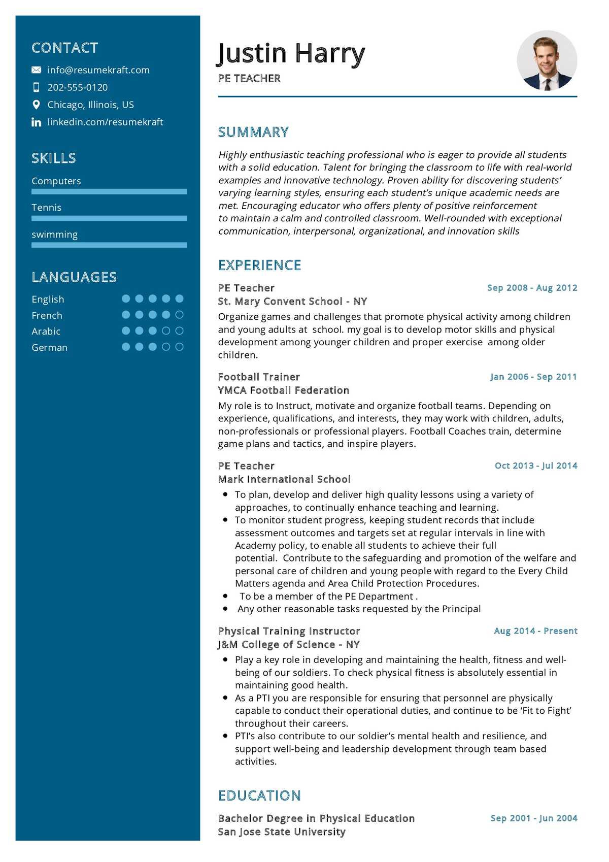 Sample Resume with Skills Licenses and Education Pe Teacher Resume Sample 2021 Writing Guide & Tips – Resumekraft