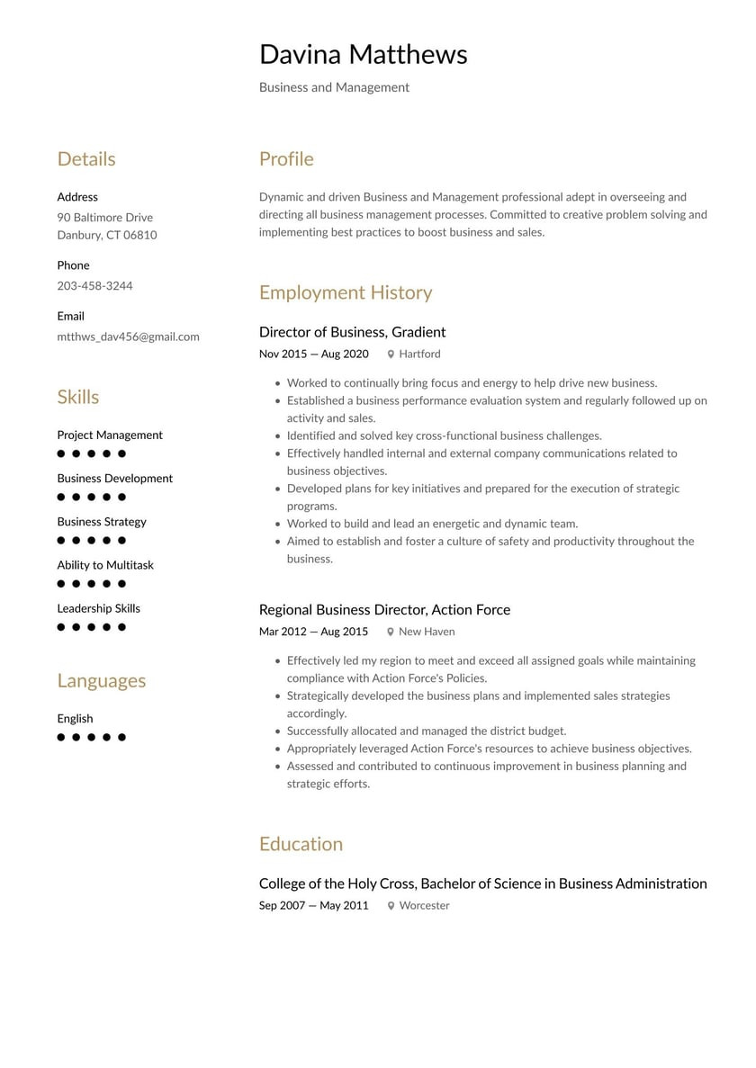 Samples Of Resume Summary Of Qualifications Business and Management Resume Examples & Writing Tips 2022 (free