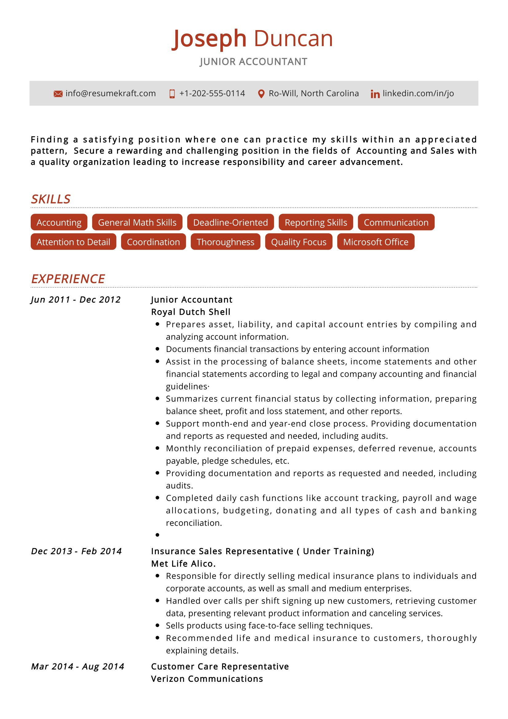 Sample Of Functional Resume for Accountant Junior Accountant Resume Sample 2021 Writing Tips – Resumekraft