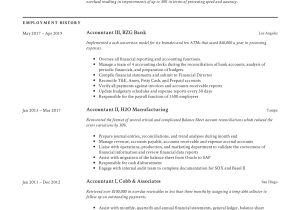 1 Year Experience Resume Sample for Accountant Accountant Resume & Writing Guide  12 Resume Templates Pdf 2022