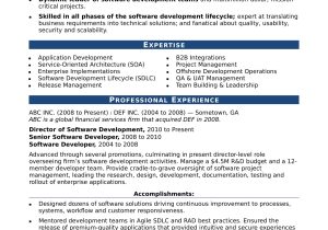 1 Year Experience software Engineer Resume Sample Sample Resume for An Experienced It Developer Monster.com