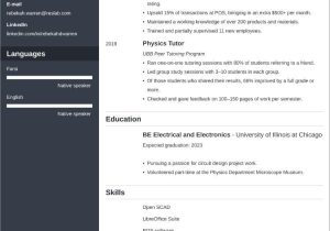 2023 Resume format Samples English Tutor Undergraduate College Student Resume: Sample & Templates