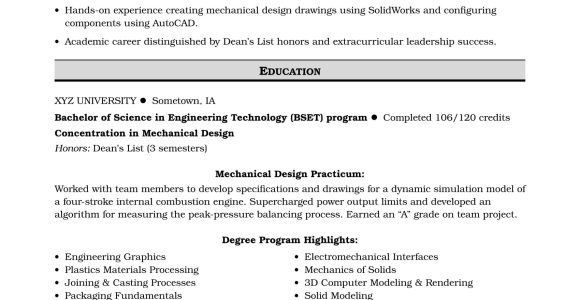 2d 3d Autocad Designer Skills Resume Samples Sample Resume for An Entry-level Mechanical Designer Monster.com