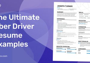 4 Star Rating Uber Driver Resume Sample Competent Uber Driver Resume Example & Guide