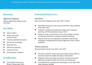 4 Star Rating Uber Driver Resume Sample Uber Driver Resume Examples In 2022 – Resumebuilder.com
