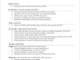 A Sample Resume for A First Job Found On Bing From