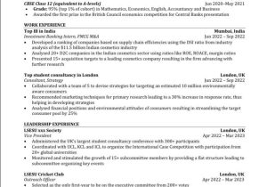 Accounting Resume Samples 2023 In India Resume Feedback for London 2023 Summer Analyst, Appreciate the …