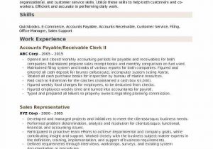 Accounts Payable and Receivable Resume Sample Accounts Payable Receivable Clerk Resume Samples