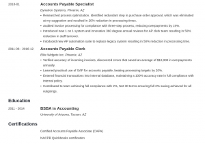 Accounts Payable Job Description Resume Sample Accounts Payable Resume Example Template Minimo