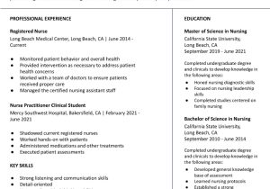 Advanced Practice Nurse Sample Nurse Practitioner Resume Examples Nurse Practitioner Resume Examples In 2022 – Resumebuilder.com