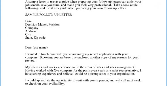 After Resume Follow Up Email Samples 9 10 Followup Letter Examples