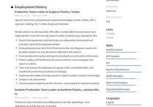 After School Program Leader Resume Sample Full Guide: Production Team Leader Resume 12 Examples