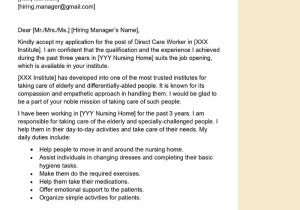 Aged Care Resume Cover Letter Sample Direct Care Worker Cover Letter Examples – Qwikresume