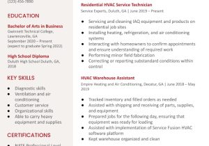 Air Conditioning Technician assistant Resume Samples Hvac Technician Resume Examples In 2022 – Resumebuilder.com
