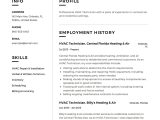 Air Conditioning Technician assistant Resume Samples Hvac Technician Resume & Guide   12 Templates Pdf & Word