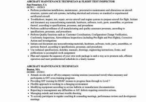 Aircraft Maintenance Engineer Apprentice Resume Sample Lovely Aircraft Maintenance Technician Resume Talktomartyb