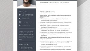 Aircraft Sheet Metal Mechanic Resume Sample Aircraft Sheet Metal Mechanic Resume Template – Word, Apple …