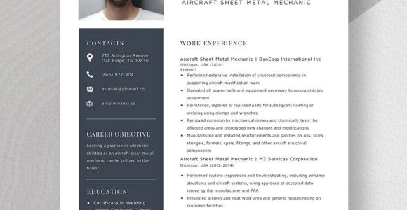 Aircraft Sheet Metal Mechanic Resume Sample Aircraft Sheet Metal Mechanic Resume Template – Word, Apple …