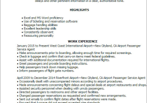 Airline Customer Service Agent Resume Sample Airport Passenger Service Agent Resume Templates Airline Customer Service Agent Resume Sample Airport Passenger Service Agent Resume Templates