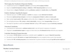 Algorithms and Data Structures Sample Resume Machine Learning Resume Sample: How to Build A Strong Ml Resume …