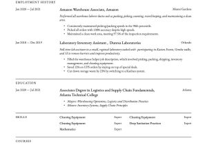 Amazon Fulfillment Center associate Resume Sample Amazon associate Resume & Writing Guide  21 Templates 2022