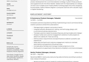 Amazon Private Label Brands Seller Resume Samples Amazon Product Manager Resume & Guide 17 Examples 2022