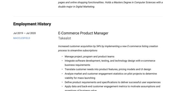 Amazon Private Label Brands Seller Resume Samples Amazon Product Manager Resume & Guide 17 Examples 2022