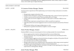 Amazon software Development Manager Sample Resume Amazon Product Manager Resume & Guide 17 Examples 2022