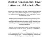 Americorps National and State Resume Sample Effective Resumes, Cover Letters and Linkedin Profiles by …