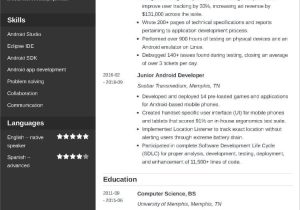 Android Development Related Resumes Early Career Sample android Developer Resumeâsample and 25lancarrezekiq Writing Tips