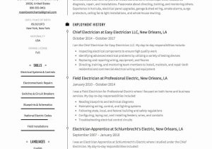 Apprentice Electrician Resume Sample with No Electrical Experience Electrician Apprentice Resume No Experienceâ¢ Printable Resume …