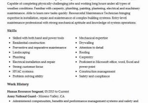 Army Human Resource Specialist Resume Sample Human Resources Sergeant Resume Example Kentucky Army