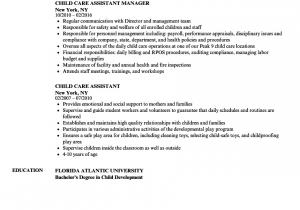 Assistant Director Child Care Resume Sample Childcare Resume Template Example
