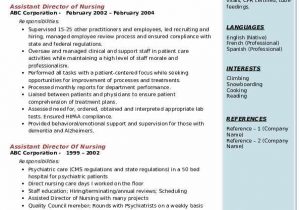 Assistant Director Of Nursing Resume Sample assistant Director Nursing Resume Samples