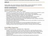 Assistant Front Office Manager Resume Sample assistant Front Fice Manager Resume Samples