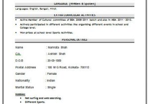 B Tech with Mba Resume Samples B Tech Fresher Resume format Doc Download