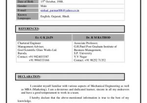 B Tech with Mba Resume Samples Nishad Resume B Tech Mechanical Mba