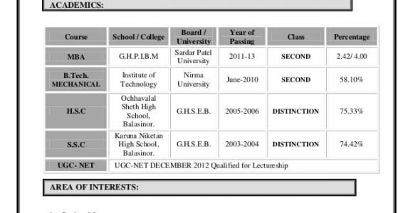 B Tech with Mba Resume Samples Resume for Btech Students