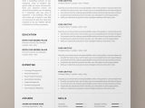 Back Page Of Resume Work Sample Professional 1 Page Resume Template Modern One Page Cv – Etsy …