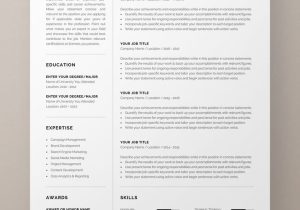 Back Page Of Resume Work Sample Professional 1 Page Resume Template Modern One Page Cv – Etsy …