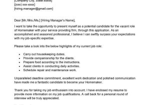 Back to Work Resume Cover Letter Sample Homemaker Cover Letter Examples – Qwikresume
