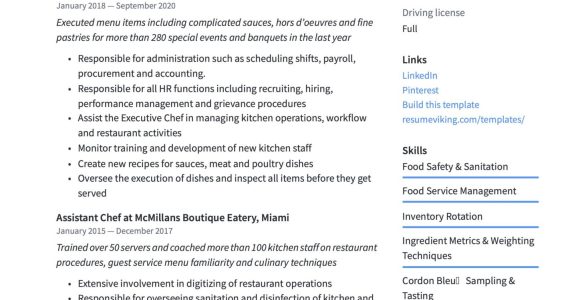 Bakery and Cooking assistant Resume Sample assistant Chef Resume & Writing Guide  18 Templates 2022