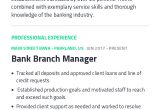 Bank Branch Operations Manager Resume Sample Bank Branch Manager Resume Example with Content Sample Craftmycv